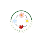 Logo mit der Aufschrift „4 JAHRESZEITEN“. In einem grünen Kreis sind vier Symbole dargestellt: eine rosa Blüte (Frühling), eine gelbe Sonne (Sommer), ein rotes Ahornblatt (Herbst) und eine blaue Schneeflocke (Winter). Unter dem Kreis verläuft ein weißes Band mit dem Schriftzug „4 JAHRESZEITEN“ in grünen Großbuchstaben. Das Logo symbolisiert die Vielfalt und Schönheit aller vier Jahreszeiten.